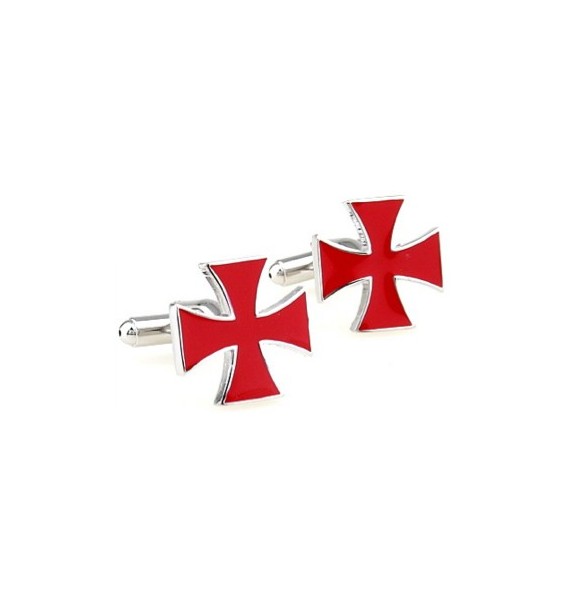 Red Saint George's Cross Cufflinks 