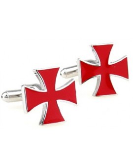 Red Saint George's Cross Cufflinks 