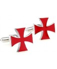 Red Saint George's Cross Cufflinks 