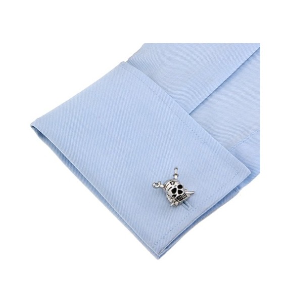 Caribbean Pirates Skull Cufflinks 