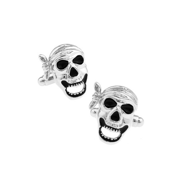 Pirate Skull with Headscarf Cufflinks 