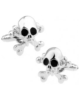 Black and Silver Skull Cufflinks