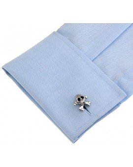 Black and Silver Skull Cufflinks 2