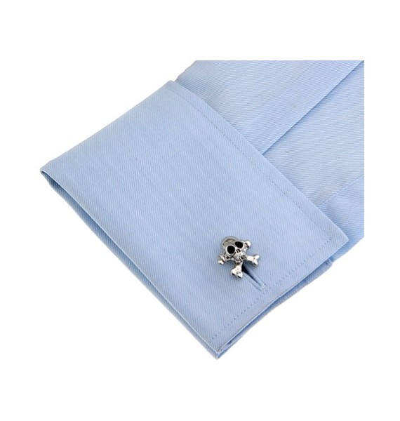 Black and Silver Skull Cufflinks