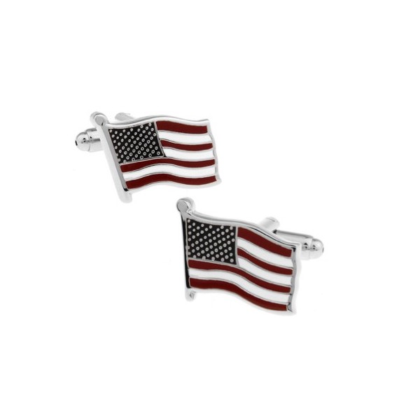 Waving American Flag Cufflinks 