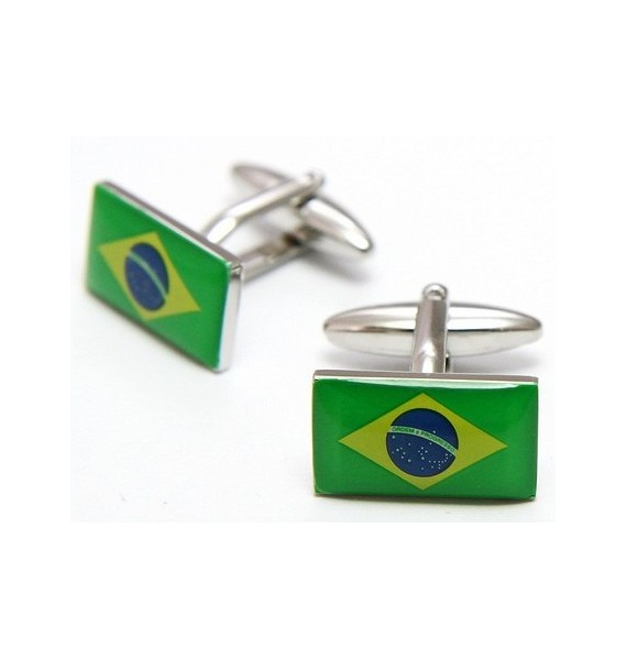 Brazilian Flag Cufflinks 