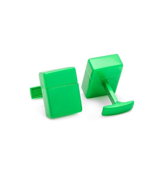 Green 8GB USB Flash Drive Cufflinks