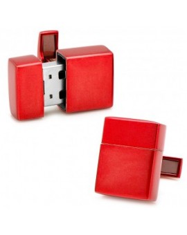 Red 8GB USB Flash Drive Cufflinks