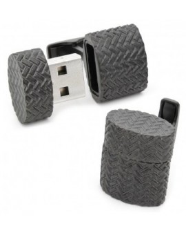 Iron Black Woven Oval 4GB USB Flash Drive Cufflinks