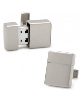 Black 8GB USB Flash Drive Cufflinks