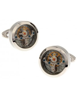 Stainless Steel Watch Movement Cufflinks 