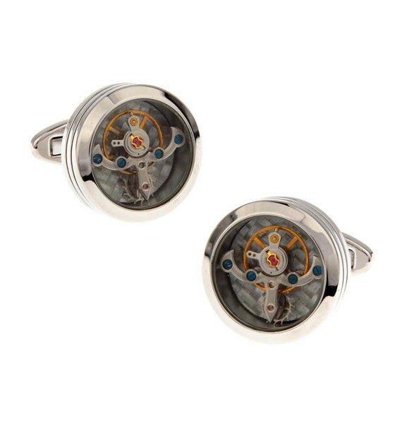 Stainless Steel Watch Movement Cufflinks 