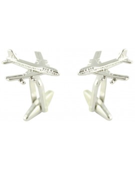Silver Boeing 747 Cufflinks 2