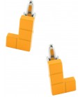 Orange Tetris Block Cufflinks 