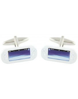 White PlayStation Vita Cufflinks  2