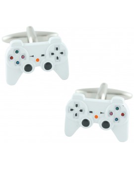 White PlayStation Controller Cufflinks 