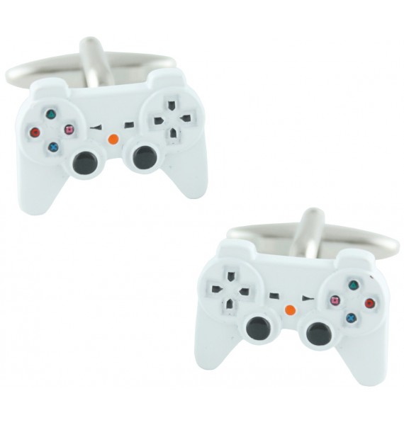 White PlayStation Controller Cufflinks 