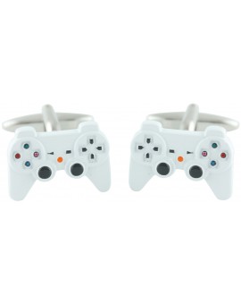 White PlayStation Controller Cufflinks  2