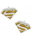 Yellow Superman Shield Cufflinks 