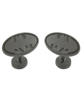 3D Black Matte Batman Cufflinks  2