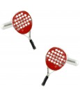 Red Paddle Racket Cufflinks 