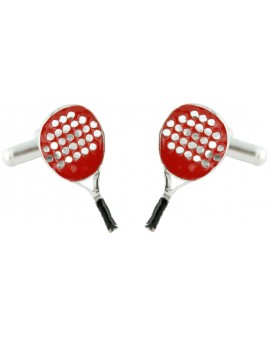 Gemelos Raqueta de Padel Roja