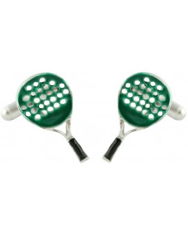 Green Paddle Racket Cufflinks 2