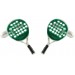 Green Paddle Racket Cufflinks