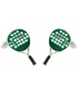 Green Paddle Racket Cufflinks