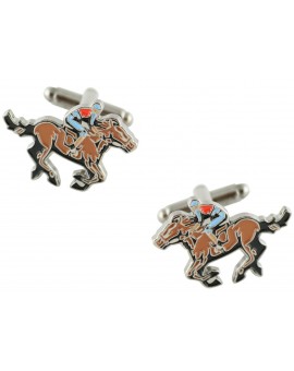 Brown Jockey Cufflinks 