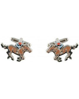 Brown Jockey Cufflinks  2