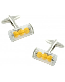 Tennis Ball Sleeve Cufflinks 
