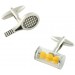Tennis Racket and Ball Sleeve Cufflinks 