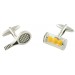 Tennis Racket and Ball Sleeve Cufflinks 
