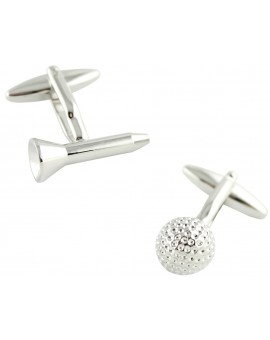 Golf Tee and Ball Cufflinks 