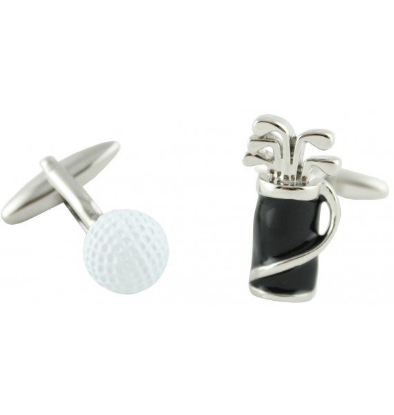 Gemelos Bolsa de Golf Negra y Bola Blanca