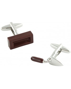 Putty Knife and Brick Cufflinks 