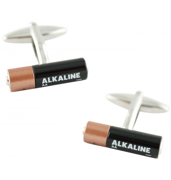 Alkaline Battery Cufflinks 