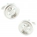 Silver Plated Tyre Cufflinks 
