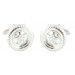 Silver Plated Tyre Cufflinks 