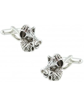 Wild Boar Head Cufflinks 