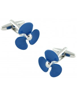 Blue Boat Propeller Cufflinks 