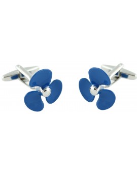 Blue Boat Propeller Cufflinks 