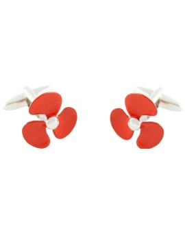 Red Boat Propeller Cufflinks  2