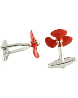 Red Boat Propeller Cufflinks 