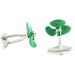 Green Boat Propeller Cufflinks 