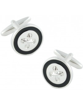 Black Button Cufflinks 