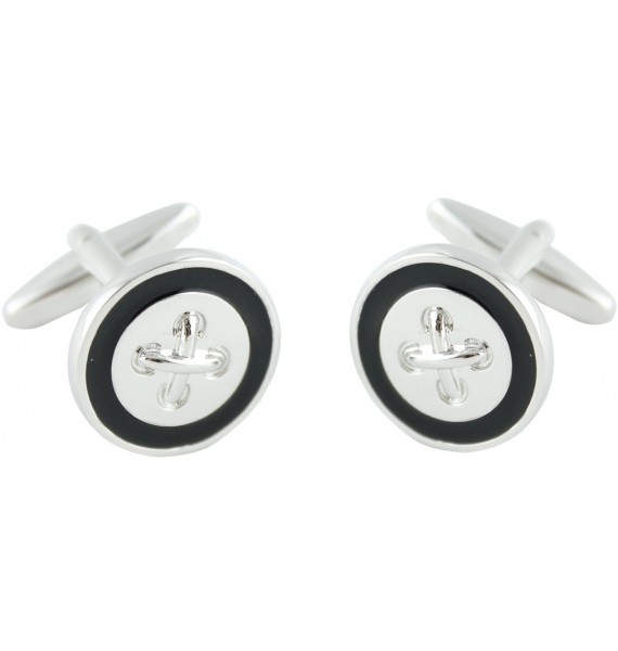 Black Button Cufflinks 