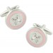 Pink Line Button Cufflinks 