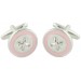 Pink Line Button Cufflinks 